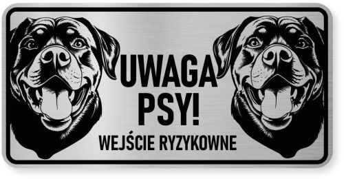 Uwaga pies tabliczka 20x10 Rottweiler