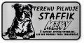 Uwaga pies tabliczka ostrzegawcza 20x10 Staffik