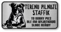Uwaga pies tabliczka ostrzegawcza 20x10 Staffik