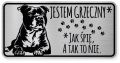Uwaga pies tabliczka ostrzegawcza 20x10 Staffik