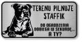 Uwaga pies tabliczka ostrzegawcza 20x10 Staffik