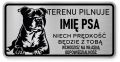 Uwaga pies tabliczka ostrzegawcza 20x10 Staffik