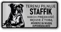 Uwaga pies tabliczka ostrzegawcza 20x10 Staffik