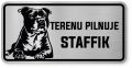 Uwaga pies tabliczka ostrzegawcza 20x10 Staffik