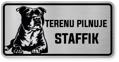 Uwaga pies tabliczka ostrzegawcza 20x10 Staffik