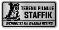 Uwaga pies tabliczka ostrzegawcza 20x10 Staffik