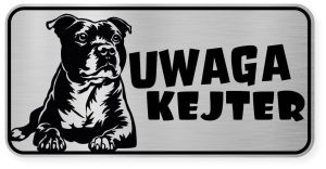 Uwaga pies tabliczka ostrzegawcza 20x10 Staffik