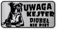 Uwaga pies tabliczka ostrzegawcza 20x10 Staffik