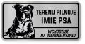 Uwaga pies tabliczka ostrzegawcza 20x10 Staffik