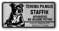 Uwaga pies tabliczka ostrzegawcza 20x10 Staffik