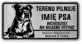 Uwaga pies tabliczka ostrzegawcza 20x10 Staffik