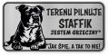 Uwaga pies tabliczka ostrzegawcza 20x10 Staffik