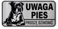 Uwaga pies tabliczka ostrzegawcza 20x10 Staffik