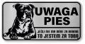 Uwaga pies tabliczka ostrzegawcza 20x10 Staffik