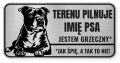 Uwaga pies tabliczka ostrzegawcza 20x10 Staffik