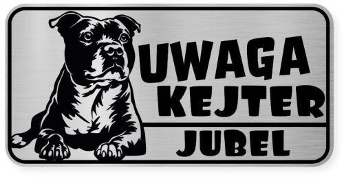 Uwaga pies tabliczka ostrzegawcza 20x10 Staffik
