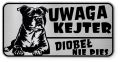 Uwaga pies tabliczka ostrzegawcza 20x10 Staffik
