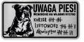 Uwaga pies tabliczka ostrzegawcza 20x10 Staffik