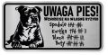 Uwaga pies tabliczka ostrzegawcza 20x10 Staffik