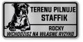 Uwaga pies tabliczka ostrzegawcza 20x10 Staffik