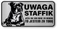 Uwaga pies tabliczka ostrzegawcza 20x10 Staffik