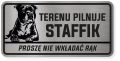 Uwaga pies tabliczka ostrzegawcza 20x10 Staffik