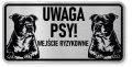 Uwaga pies tabliczka ostrzegawcza 20x10 Staffik