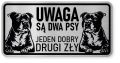 Uwaga pies tabliczka ostrzegawcza 20x10 Staffik