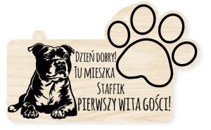 Drewniana tabliczka dekoracyjna Staffik