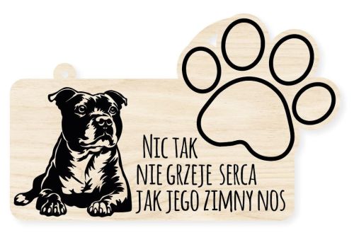 Drewniana tabliczka dekoracyjna Staffik
