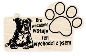 Drewniana tabliczka dekoracyjna Staffik