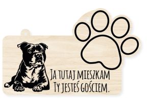 Drewniana tabliczka dekoracyjna Staffik