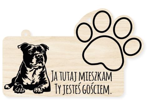 Drewniana tabliczka dekoracyjna Staffik