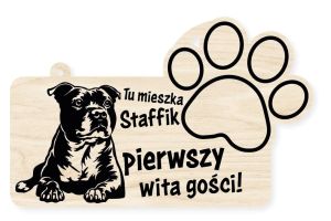Drewniana tabliczka dekoracyjna Staffik