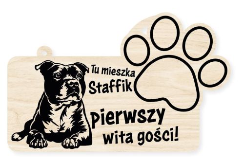 Drewniana tabliczka dekoracyjna Staffik