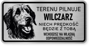 Uwaga pies tabliczka ostrzegawcza 20x10 Wilczarz