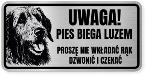 Uwaga pies tabliczka ostrzegawcza 20x10 Wilczarz