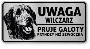 Uwaga pies tabliczka ostrzegawcza 20x10 Wilczarz