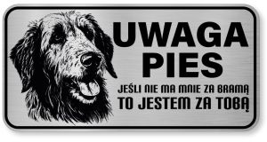Uwaga pies tabliczka ostrzegawcza 20x10 Wilczarz