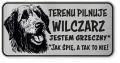 Uwaga pies tabliczka ostrzegawcza 20x10 Wilczarz