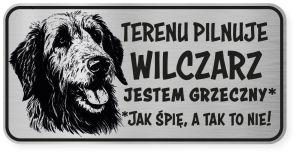 Uwaga pies tabliczka ostrzegawcza 20x10 Wilczarz