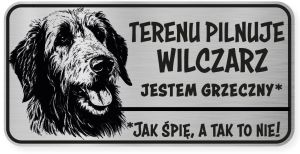 Uwaga pies tabliczka ostrzegawcza 20x10 Wilczarz