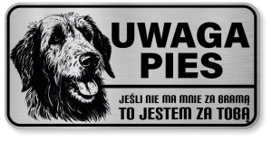 Uwaga pies tabliczka ostrzegawcza 20x10 Wilczarz