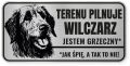 Uwaga pies tabliczka ostrzegawcza 20x10 Wilczarz