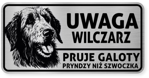 Uwaga pies tabliczka ostrzegawcza 20x10 Wilczarz
