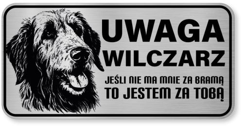 Uwaga pies tabliczka ostrzegawcza 20x10 Wilczarz
