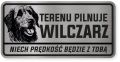 Uwaga pies tabliczka ostrzegawcza 20x10 Wilczarz