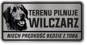 Uwaga pies tabliczka ostrzegawcza 20x10 Wilczarz