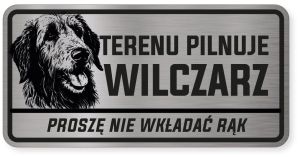 Uwaga pies tabliczka ostrzegawcza 20x10 Wilczarz