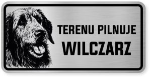 Uwaga pies tabliczka ostrzegawcza 20x10 Wilczarz